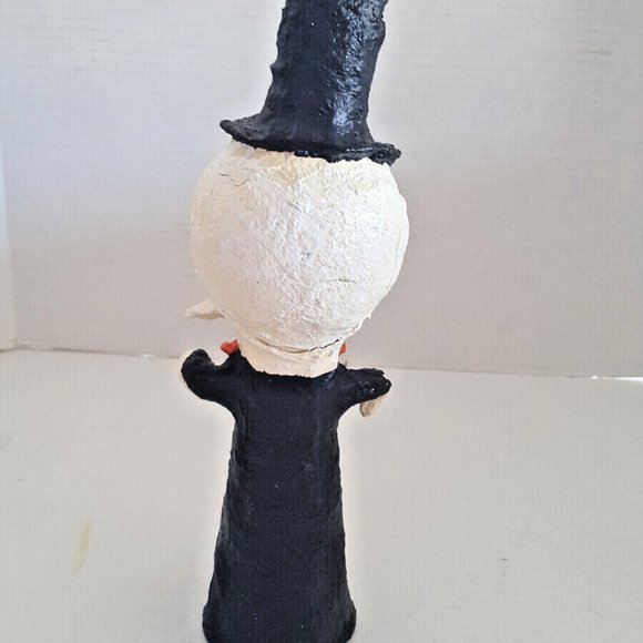 HALLOWEEN SKULL Folk Art Debra Schoch Paper Mache - Picture 3 of 14